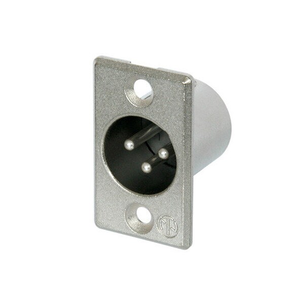 Main product image for Neutrik NC3MP 3 Pin XLR Male Panel/Chassis Mount Connector Nickel/Silver092-403
